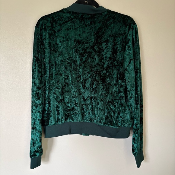 Ci Sono Emerald Crushed Velvet Bomber Size XL - Picture 11 of 13